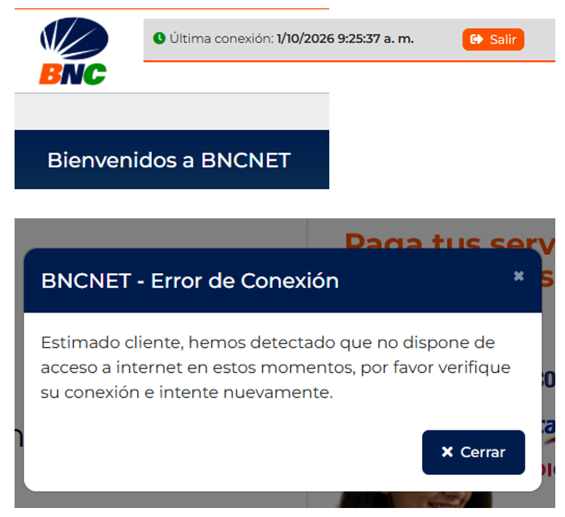 T_CEIVA's tweet photo. @bncbanco_ No se puede pagar nada  sin acceso al banco. Tenemos internet, navegando normal, ya realizamos operaciones en otros bancos. Logramos ingresar a BNC, usando internet, pero nos dice que nosotros no tenemos conexión cuando registra la conexión (intento) anterior. El problema son Uds https://t.co/FZtt5D8urc