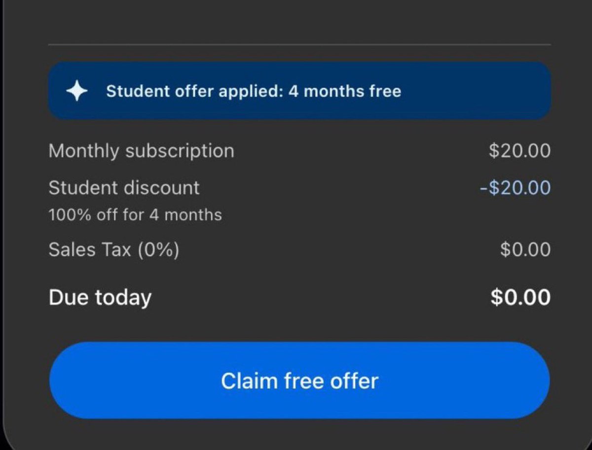 romanftp's tweet photo. HE ENCONTRADO COMO CONSEGUIR CHATGPT PLUS GRATIS DURANTE 1 AÑO

Incluso si no eres estudiante de EE. UU.

Aquí tienes la guía completa: https://t.co/8LtmtXXHTx

Échale un vistazo antes de que termine la promoción. https://t.co/6w4AXYidaq