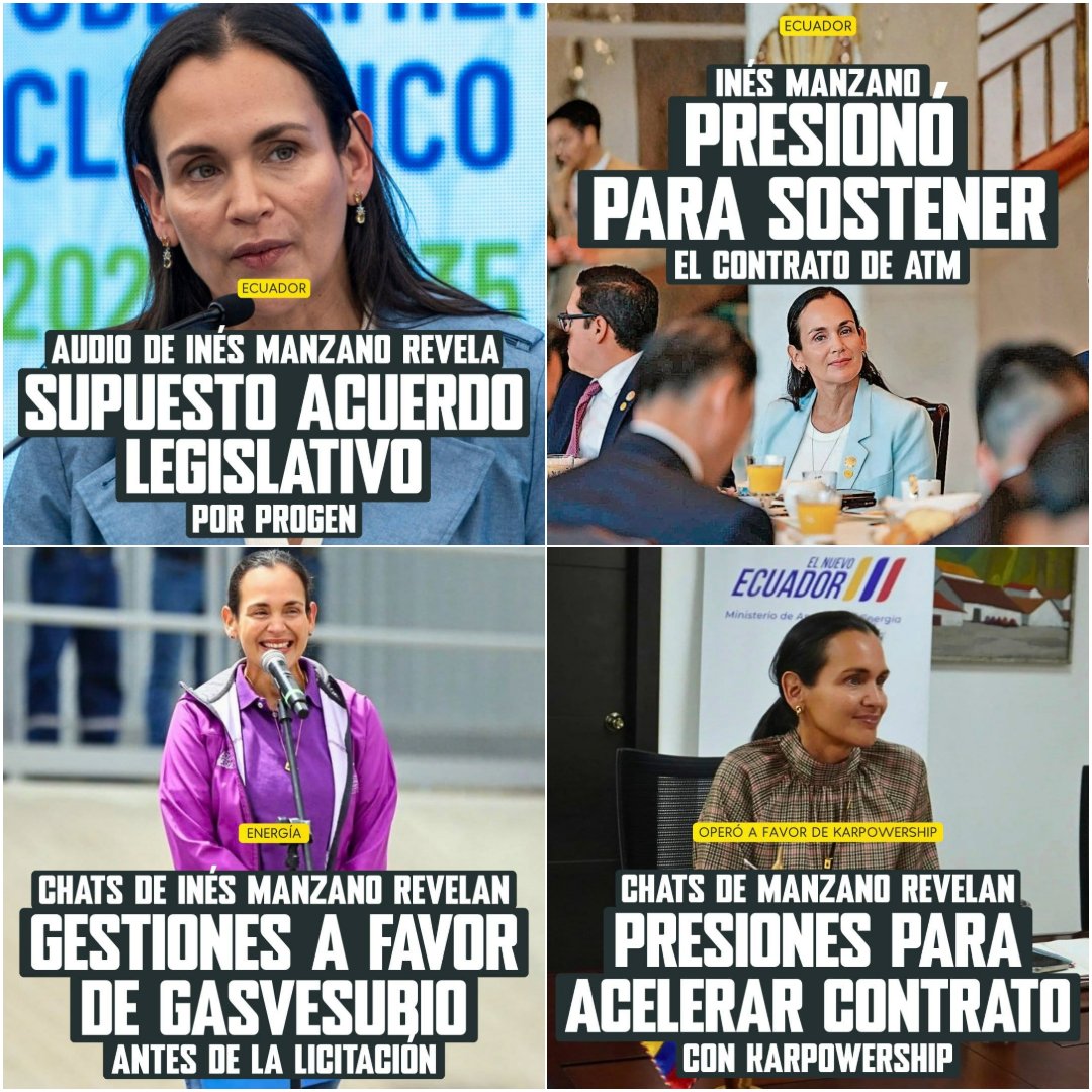 socialholico's tweet photo. Que Inés Manzano goce de libertad luego de haber metido sus tentáculos en los atracos de Progen, ATM, Gasvesubio y Karpowership es un insulto a la gente. En un país serio con un sistema de justicia un poco decente, esta delincuente estaría tras las rejas. https://t.co/vZOKeDswEO