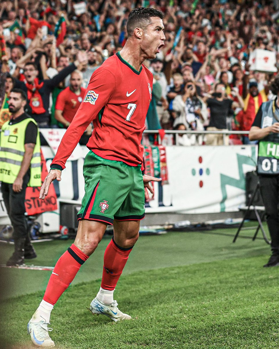 ESPNFC's tweet photo. Appreciate Cristiano Ronaldo 🐐

• Most international goals (146)
• Most international appearances (234)
• Most consecutive years scoring (25)
• Most goals scored at the European Championship (14)
• Most FIFA World Cup goals for Portugal (11)
• Oldest man to score multiple goals in a FIFA World Cup match (41 years, 138 days)
• Only player to score in six different FIFA World Cups
• Most goals in FIFA World Cup qualifying (41)
• Most matches at the UEFA European Championship (30)
