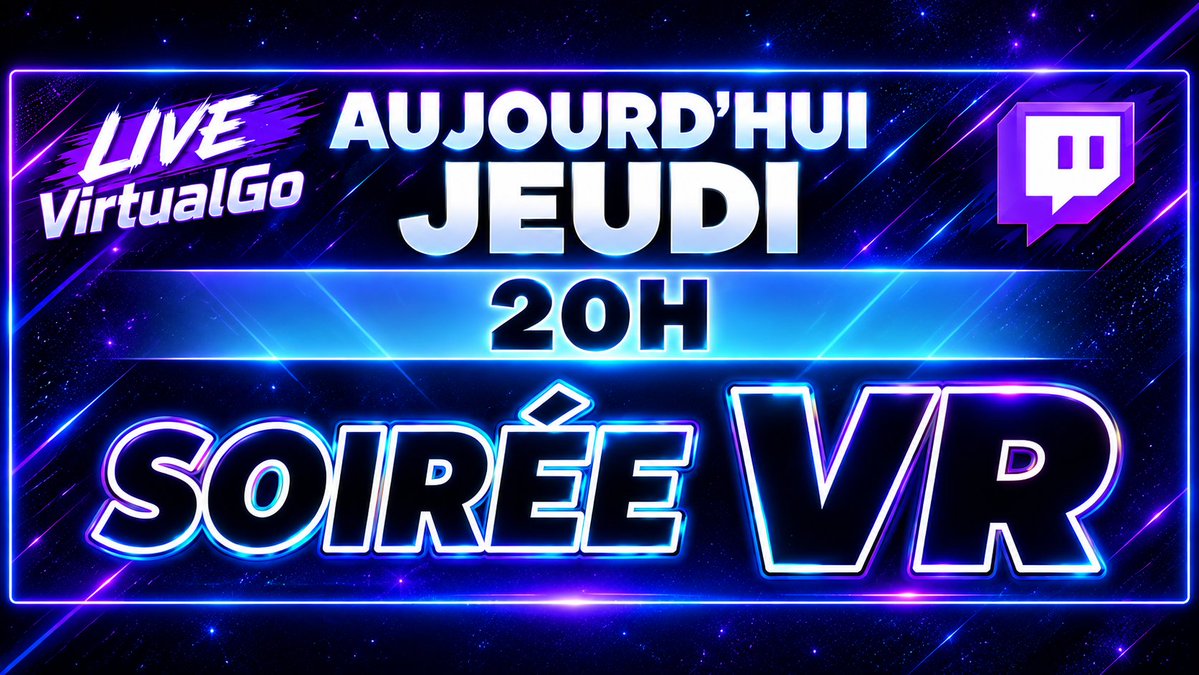 virtualgo34's tweet photo. 📢 Oyez Oyez !
⏰ Rendez-vous ce soir à 20H sur #TWITCH
pour de nouvelles aventures VR !
😁 Un peu plus tôt que d'habitude !
A plus dans le bus... 🚌
👉 https://t.co/uPHQFyMGdo
#vr #twitchfr #livefr #réalitévirtuelle #virtualgo https://t.co/xsHcD88Q83
