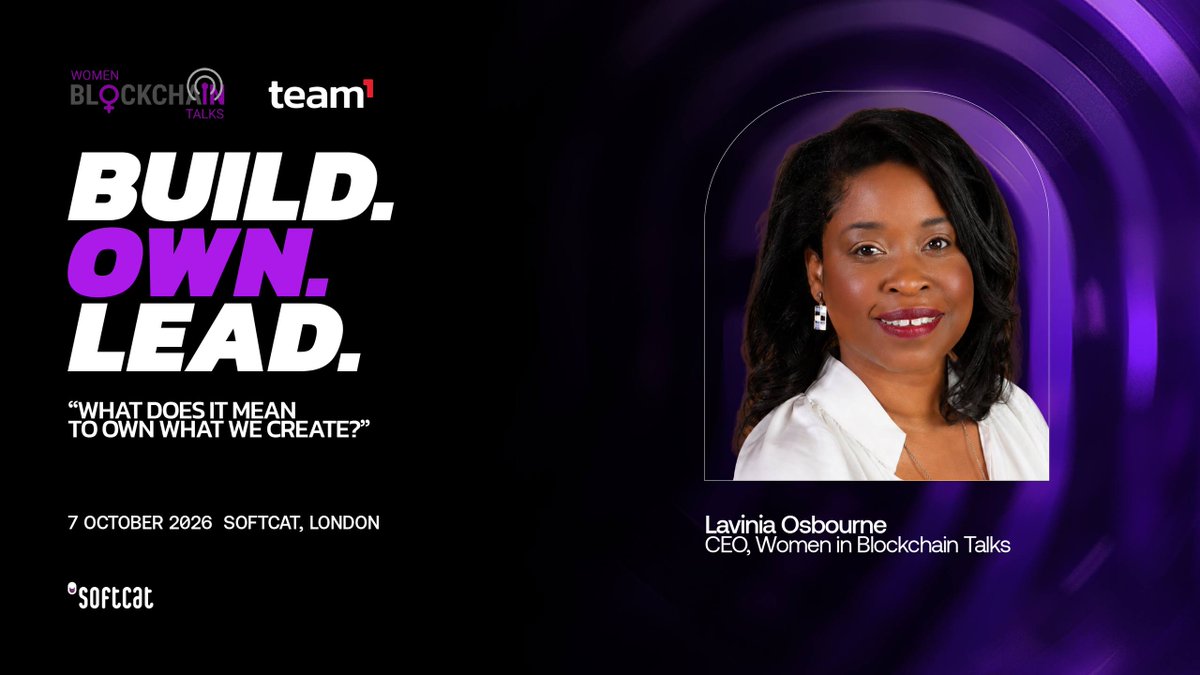 WiBTalks's tweet photo. And moderating the conversation is our Founder &amp; CEO, @LaviniaOsbourne, &amp; @AvaxTeam1 UK Contributor.

Then we move from conversation to application with the BUILD. OWN. LEAD. Challenge.

Learn. Question. Apply. Connect.

📅 7 Oct | @softcat, LDN
🎟️ https://t.co/oAl4yJRK48

#LFG https://t.co/nWod6s6bjU