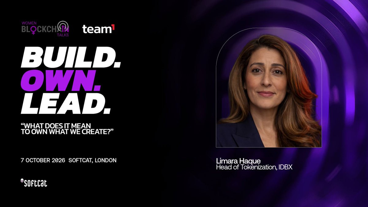 WiBTalks's tweet photo. Limara Haque, Head of Tokenization at @IDBXCorporation , will also join us.

From #tokenisation to real-world assets, Limara will help us explore what happens when ownership moves on-chain - and what businesses need to understand about that shift.

@AvaxTeam1 @LaviniaOsbourne https://t.co/Y2JWUdnwDP