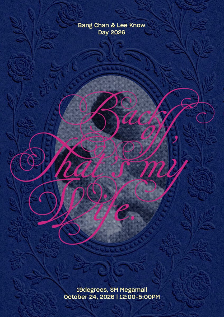 325October's tweet photo. 𝐵𝒶𝒸𝓀 𝒪𝒻𝒻, 𝒯𝒽𝒶𝓉'𝓈 𝓂𝓎 𝒲𝒾𝒻𝑒. 
<ᴀ ᴍɪɴᴄʜᴀɴ ʙɪʀᴛʜᴅᴀʏ ᴄᴀꜰᴇ ᴇᴠᴇɴᴛ>

💍 10.24.26 
💐 19Degrees, SM Megamall
🤍 12:00-5:00pm  

📌 Pre-registration period:
October 1~onwards; Until all slots are taken

📮 See Form for more details: https://t.co/x6Itr0kBUY https://t.co/SGCsckIjDm