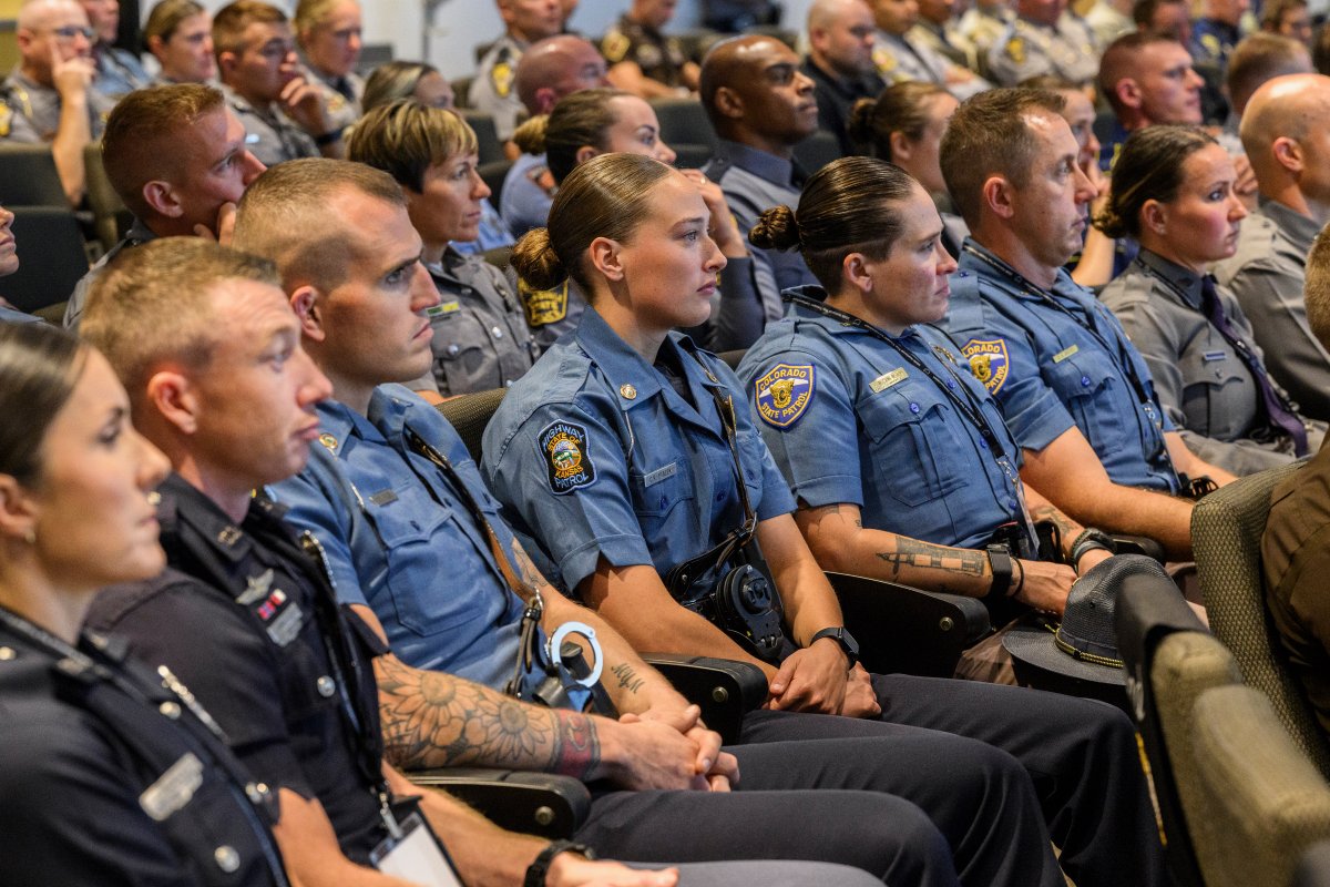 CSP_News's tweet photo. The Colorado State Patrol extends its sincere congratulations to Trooper Ashley Hokenstad and Trooper Eric Jostes on their outstanding performance at last week's National Top Trooper Competition in Ohio.

Competing against a highly skilled field, the team secured an impressive 8th-place finish out of 31 teams. Additionally, we commend Trooper Hokenstad for her exceptional precision in the driving portion of the competition, where she placed 4th among all female competitors.

While their placement on the leaderboard is commendable, what truly stands out is how they represented our agency. Both troopers demonstrated unwavering professionalism, courage, and toughness throughout the event. They also embraced the opportunity to build valuable relationships with fellow Troopers from across the nation.

Thank you, Trooper Hokenstad and Trooper Jostes, for your dedication and for representing Colorado with distinction. Outstanding work.