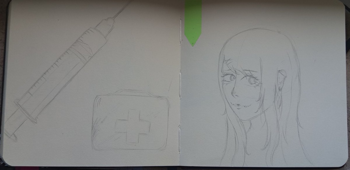 Unpolished_art's tweet photo. Chemistry was so boring I had to check if I still could draw traditionally (⁠٥⁠↼⁠_⁠↼⁠) https://t.co/9iFlUa28XB