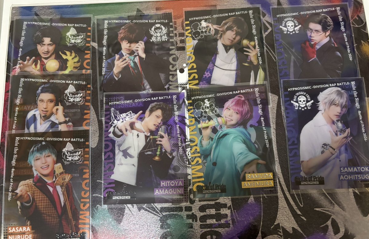 mig_migmo's tweet photo. ヒプステ BoP2026 クリアカード クリカ 交換 募集

譲
☆左馬刻、☆銃兎、☆乱数、☆幻太郎、独歩、獄、☆簓、盧笙、零

求
一郎
☆以外は定価お譲り🆗
※オオサカまとめての場合は簓も定価お譲り可

10/2 昼公演前・11:30〜12:15の間に現地にてお手渡しお取引 https://t.co/ipaeKI70TF