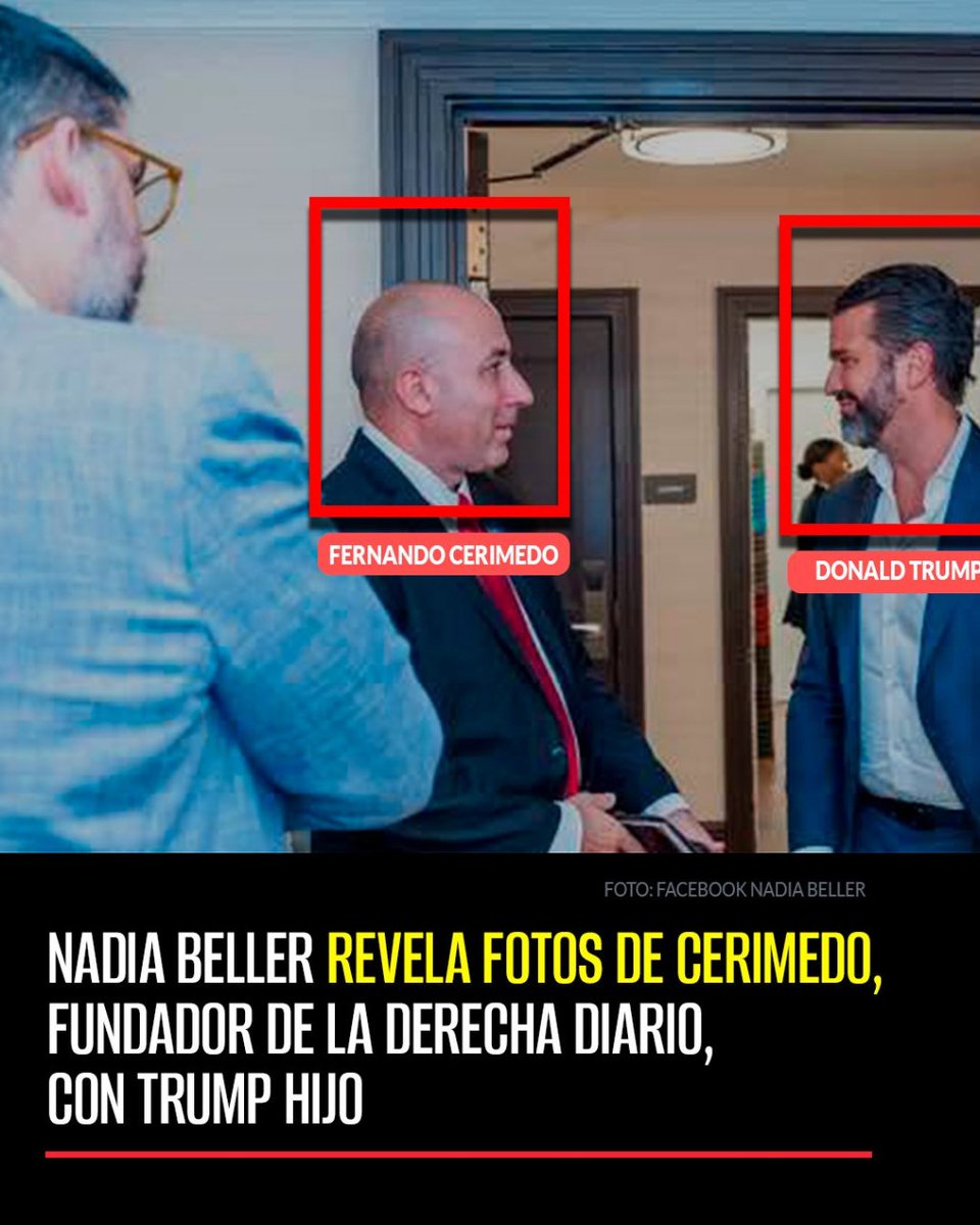 SinEmbargoMX's tweet photo. 1/3 #DickMorris armó la campaña del "peligro para México" en 2006. Hoy aparece en una foto con Cerimedo y con el hijo de Trump. #NadiaBeller nos lo explicó en #LosPeriodistas.

Va hilo 👇 https://t.co/kn8m9zlySL