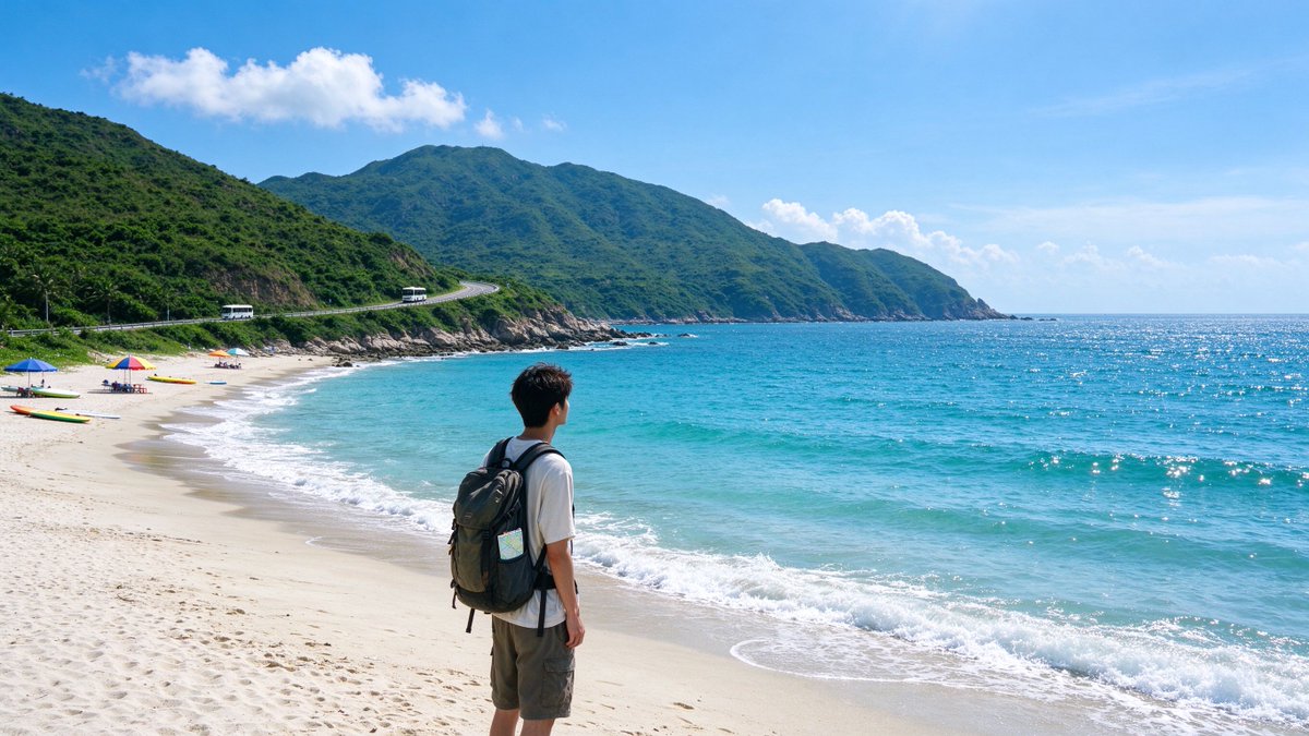 ATourPanda's tweet photo. Skip the mall crowds — Shenzhen's wild side is just an hour away. 🏖️ Dapeng Peninsula: empty beaches, coastal hikes &amp; fishing villages a world apart. Weekday visit — sunset at the cape is unbeatable. Beach or skyline? #HiddenShenzhen #Shenzhen #ChinaTravel https://t.co/IsOCxqBhqv