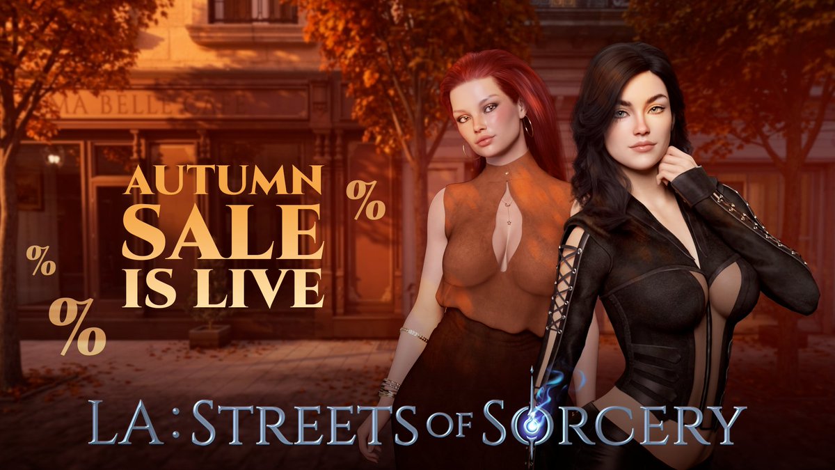 Bitnstudio's tweet photo. From October 1 to 8, Lust Academy is part of the Steam Autumn Sale, and its new spin-off, LA: Streets of Sorcery, gets its first-ever discount! https://t.co/gO8oZpuuDu