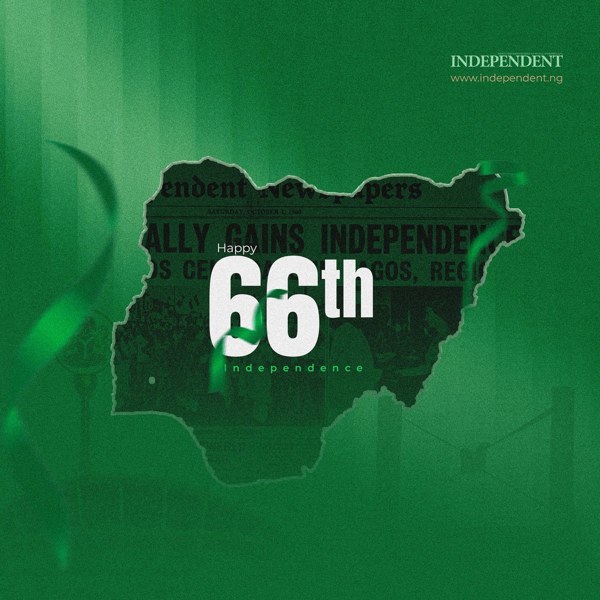 IndependentNGR's tweet photo. Wishing our cherished readers a peaceful, prosperous, and joyful Independence Day. Together, we keep the story of Nigeria growing. https://t.co/pkAAChi0OY