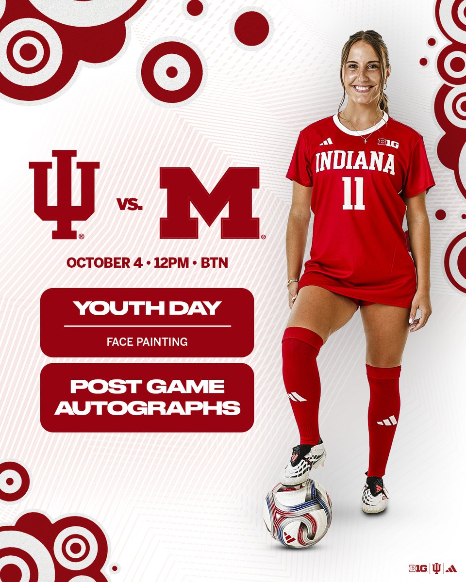 IndianaWSOC's tweet photo. B1G Sunday plans‼️

Not joining us in person? Catch the Hoosiers on Big Ten Network this Sunday against Michigan. https://t.co/WDO3tmWKNp