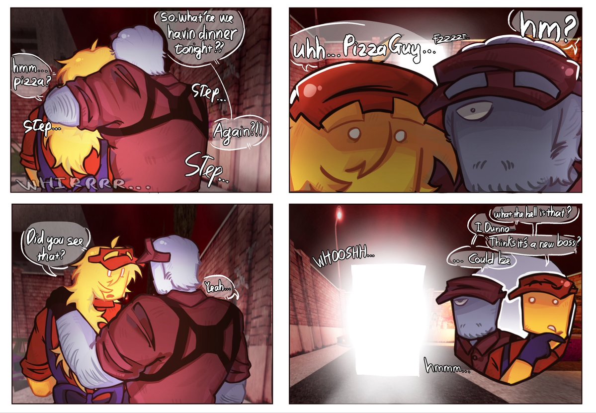 mino_moika's tweet photo. Bullshit comic — final part (4/4) 
(1)

#glorypizza #robloxart #fanart #elliot #pizzaguy

I think this might be the last time (probably) I draw Glorypizza… https://t.co/13HZXthfqb