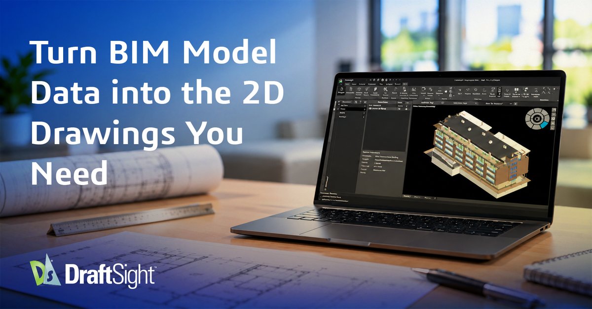 DraftSight's tweet photo. Do you work with Revit or IFC models? DraftSight Premium lets you import BIM data and use it to create floor plans, sections, elevations, and other 2D documentation in a familiar DWG environment. Try DraftSight Premium for free: https://t.co/xoLxHCf2Tt https://t.co/KtMGleAKfH