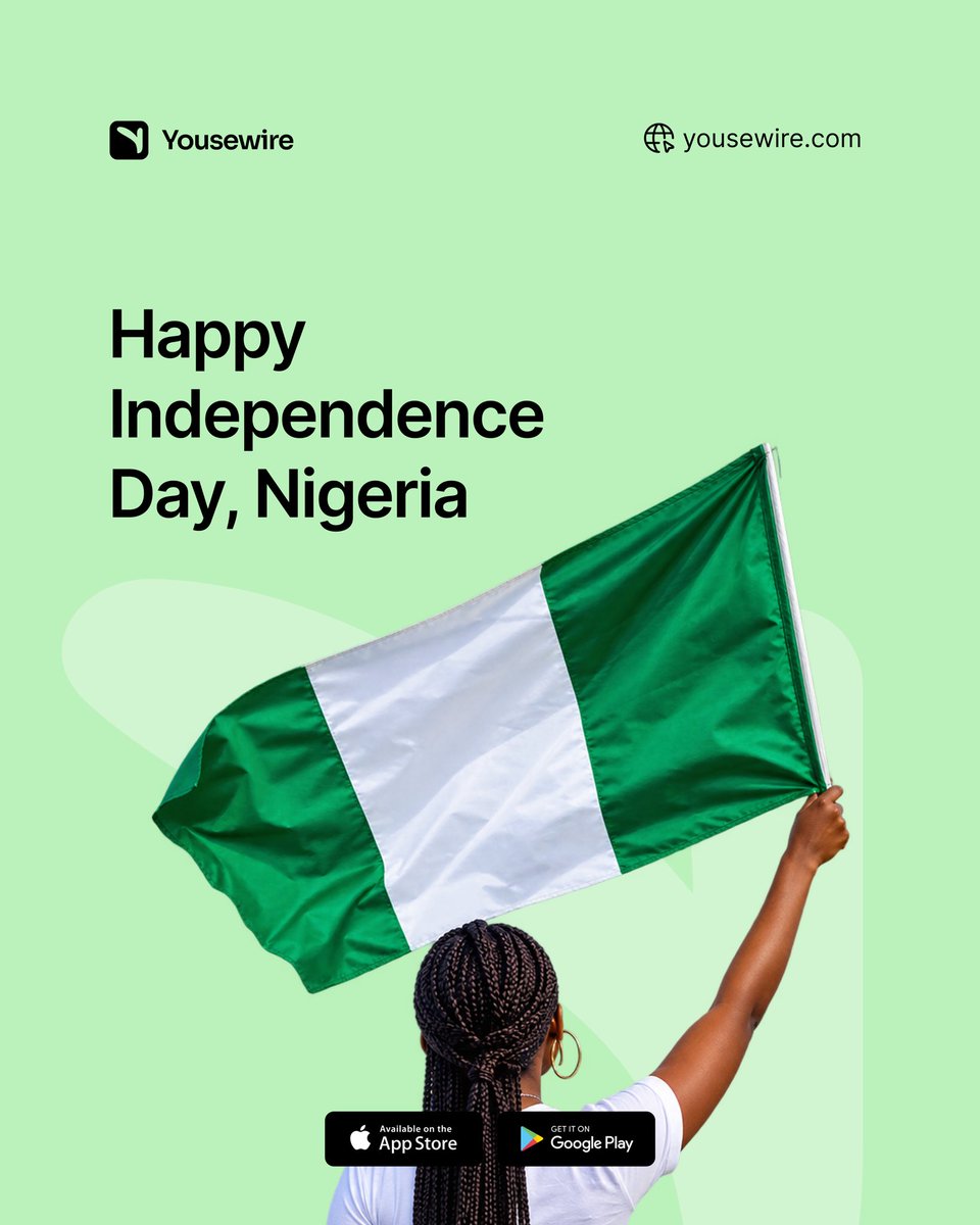 yousewire's tweet photo. Today, we celebrate Nigeria, our resilience, our creativity and the people building, working and connecting beyond borders.

From NGN to global currencies, the way we move money is evolving too.

With Yousewire, you can access supported multi-currency account details and manage international payments from one platform.

Happy Independence Day, Nigeria.💚
