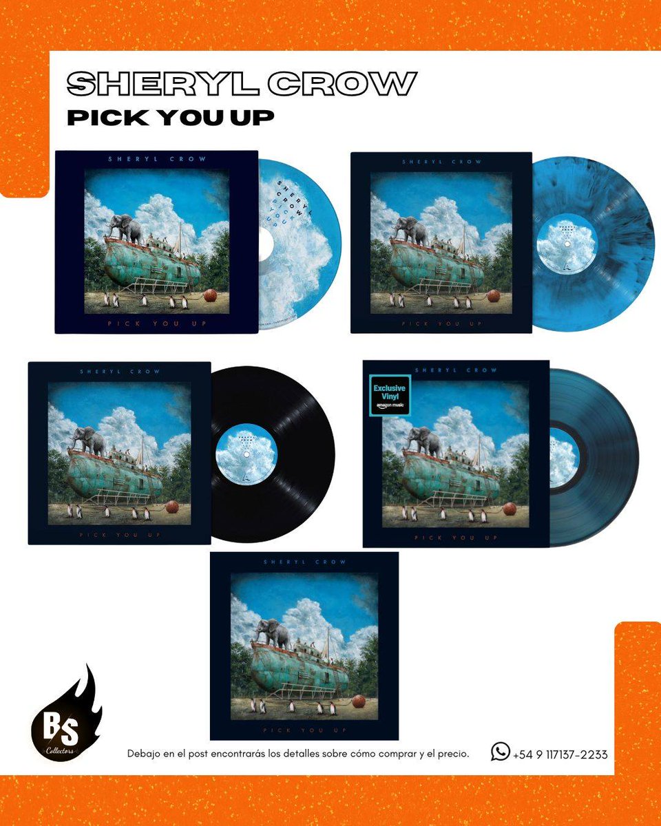 oliviarobigysc's tweet photo. PRE-ORDER: Sheryl Crow – Pick You Up. Label: Old Green Barn. Formats: vinyl, CD, cassette. Rock. Release date: November 20, 2026. Prices by bank transfer
Vinyl: US$52; Galaxy Blue Vinyl IEX: US$52; Opaque Green Amazon Exclusive: US$64. CD: US$28. https://t.co/a2Rwcx3ADE