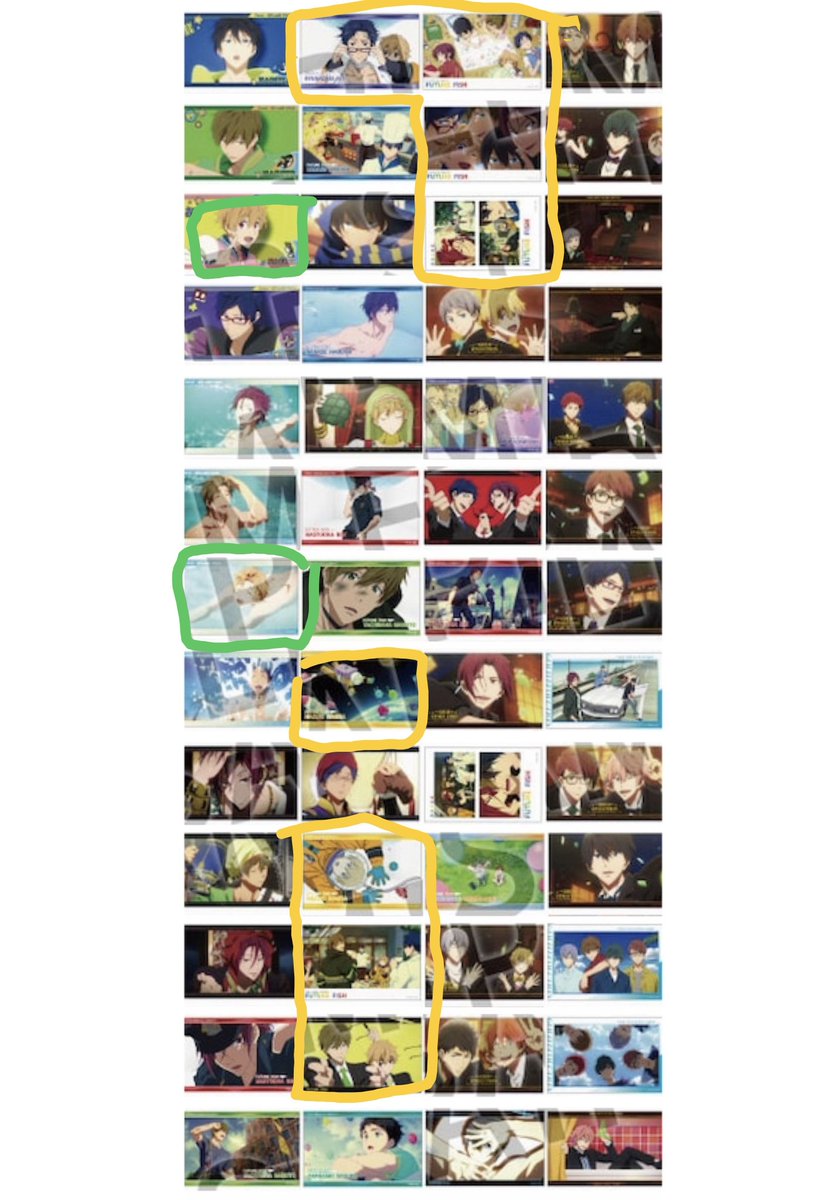 tu_ta81's tweet photo. 交換
Free!  ブロマイドコレクション Ending Scene

譲; 1・2 枚目
求; 3枚目 黄色枠(×2～3) ＞ 緑枠(×1)

2枚目含む纏めての方優先
郵送(3枚～)・10/3AM池袋・(10/10岩美町イベ)での交換希望です。
 
お気軽にお声掛けください。 https://t.co/fALEg6CtRJ