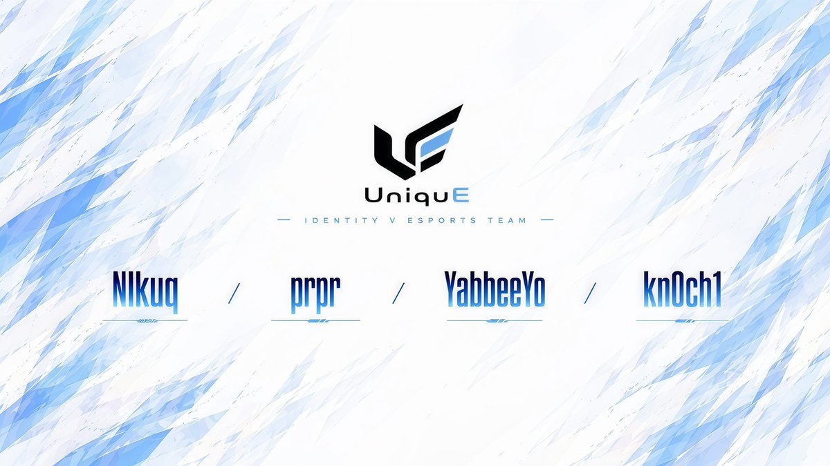 UniquE_idv's tweet photo. 📣ROSTER ANNOUNCEMENT📣

この度、UniquEの所属メンバーを発表いたします。

■ SURVIVOR
@Nlkuq_idv 
@_zappu 
@iamtokutity 
@kunodayooo 

■ COACH
@ZIDAIHASIKABAN 

今後、UniquEとして活動してまいります。
選手・コーチへの応援をよろしくお願いいたします。

また、UniquEではハンター選手を引き続き募集しております。

■ お問い合わせ・加入希望
ご質問や加入に関するお問い合わせは、公式DMまでお気軽にご連絡ください。

#UniquE 
#第五人格