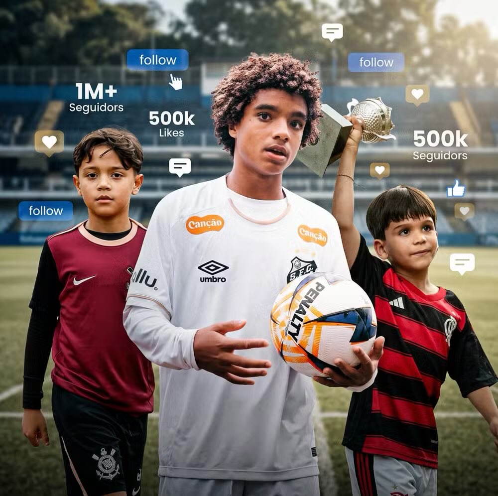 brunocassucci's tweet photo. Crianças e adolescentes que jogam futebol têm virado fenômenos nas redes sociais, com milhares e até milhões de seguidores. Tema deixa os clubes em alerta, preocupados com o efeito dessa superexposição na formação dos jovens. Reportagem completa aqui 👇🏼

https://t.co/YUP849fMDk https://t.co/dT54iX4CGS