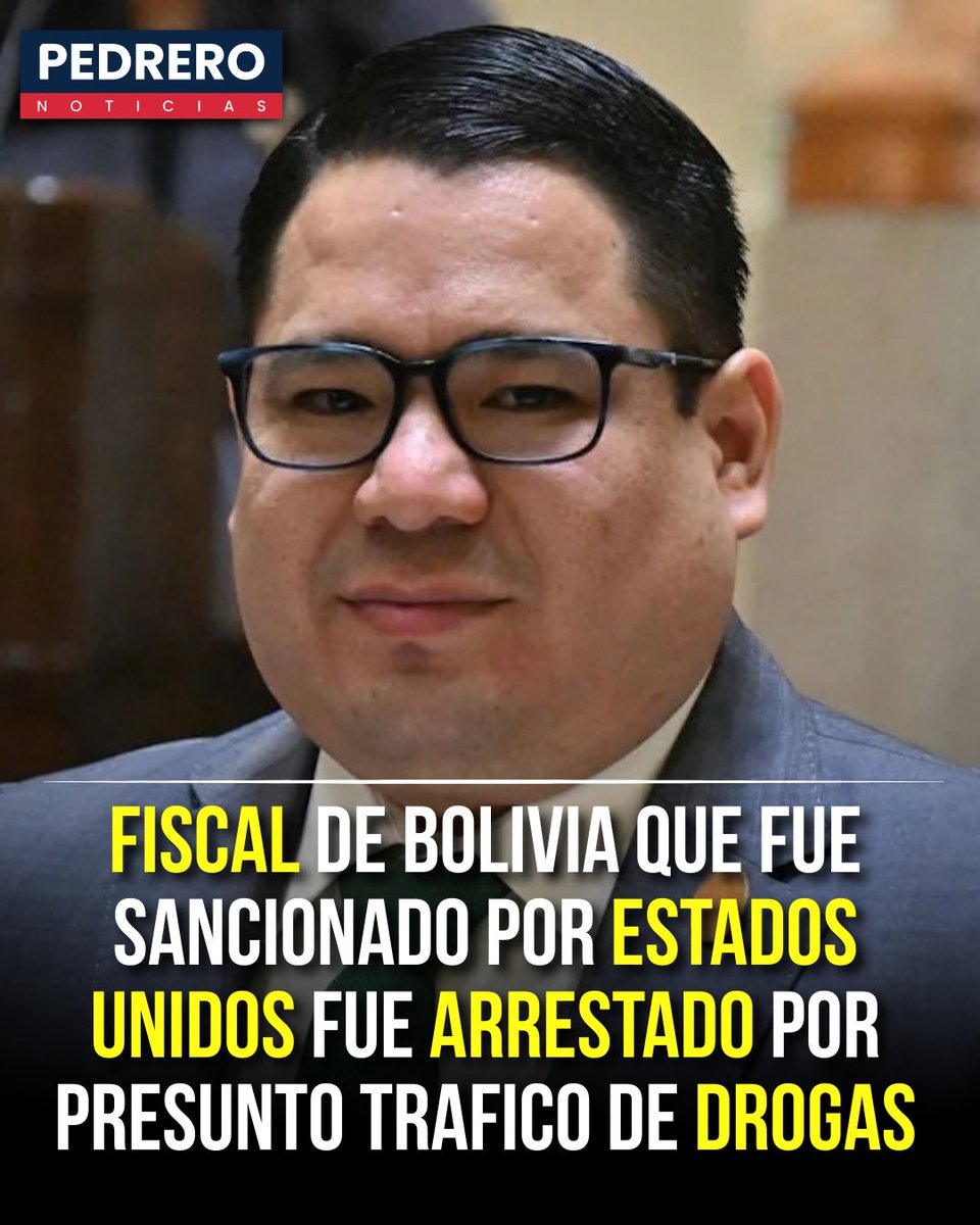 YosoyPedrero's tweet photo. 🚨 OJO | FISCAL GENERAL DE BOLIVIA, ACUSADO DE TRÁFICO DE DROGAS
El fiscal general de Bolivia, Roger Mariaca, fue detenido el miércoles 30 de septiembre en el aeropuerto de Viru Viru, en Santa Cruz, dos días después de que Estados Unidos le revocara la visa por presuntos vínculos con el narcotráfico. El Gobierno boliviano confirmó la aprehensión y lo acusa de liderar una organización criminal enquistada en el Ministerio Público.

El ministro de Gobierno, Marco Antonio Oviedo, informó que se logró desmontar una estructura delictiva “enquistada en la Justicia” que estaba “destinada a incentivar y proteger el narcoterrorismo en el país” . Según la autoridad, la investigación apunta a delitos de organización criminal, legitimación de ganancias ilícitas y tráfico ilícito de sustancias controladas. Oviedo también confirmó la detención de 14 personas en total, entre ellas el fiscal departamental de Santa Cruz, Alberto Zeballos, y el exministro de Gobierno Eduardo del Castillo.

La detención de Mariaca se produjo dos días después de que el Departamento de Estado estadounidense anunciara la revocación de visas a una veintena de funcionarios y empresarios de Bolivia, Colombia y Ecuador, acusados de corrupción, vínculos con el narcotráfico o conspiración contra sus gobiernos . Washington acusó específicamente a Mariaca de “recibir sobornos para facilitar el narcotráfico y ayudar a delincuentes violentos a evadir la justicia”.

Mariaca había rechazado las acusaciones el 28 de septiembre, calificando la decisión de Washington como un acto de “injerencia” y “presión política” relacionado con las investigaciones que impulsaba su Fiscalía . Entre esos procesos figura el caso contra el consultor argentino Fernando Cerimedo, exasesor del presidente Rodrigo Paz, quien permanece detenido en Bolivia.