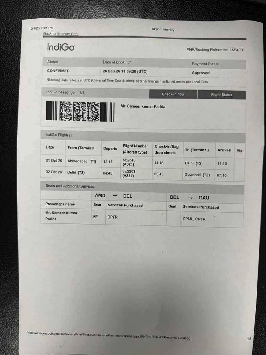AkhilGogoiAG's tweet photo. Today had a horrible experience with Indigo Airlines. My flight was scheduled from Delhi to Guwahati on flight no 6E 2316 at 17.30 hrs. I reached the airport at 15.00 hours and was waiting for check-in at gate no 22 as per the flight itinerary. But all of a sudden the gate number was changed to 20 without any prior information and I missed the flight. I along with many passengers reached the gate twenty minutes before departure but we were not allowed to board the flight. In addition the behaviour of the ground staff was so rude that it literally was a hard time for all of https://t.co/XDi8cFYMU3 me many other passengers also missed the flight because the airlines failed to inform the passengers. On approaching the help desk the airlines made the passengers pay an extra amount of Rs 4,500 to Rs 7,500 per passenger for rescheduling their seats on the next day flight to their planned destinations. This is unacceptable and such exploitation of the innocent passengers unfolds the hideous side of the Indigo airlines which is known for its service and punctual flight timings. I didn’t expect such unprofessional attitude from indigo airlines.
@JM_Scindia 
@AirportOfindia 
@indigoairlines