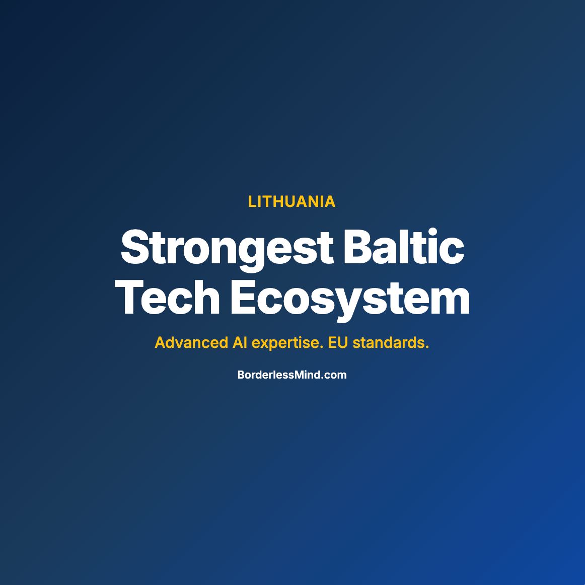 borderlessmind's tweet photo. Hire AI-First Remote Talent in Lithuania

Hire top AI, ML, and MLOps talent in Lithuania. BorderlessMind sources, vets, and scales production-ready remote professionals within an EU-aligned environment

More: https://t.co/e56CUx4p1j

#AIFirstTalentLithuania #RemoteTalentLithuania https://t.co/4587hS2Kpr