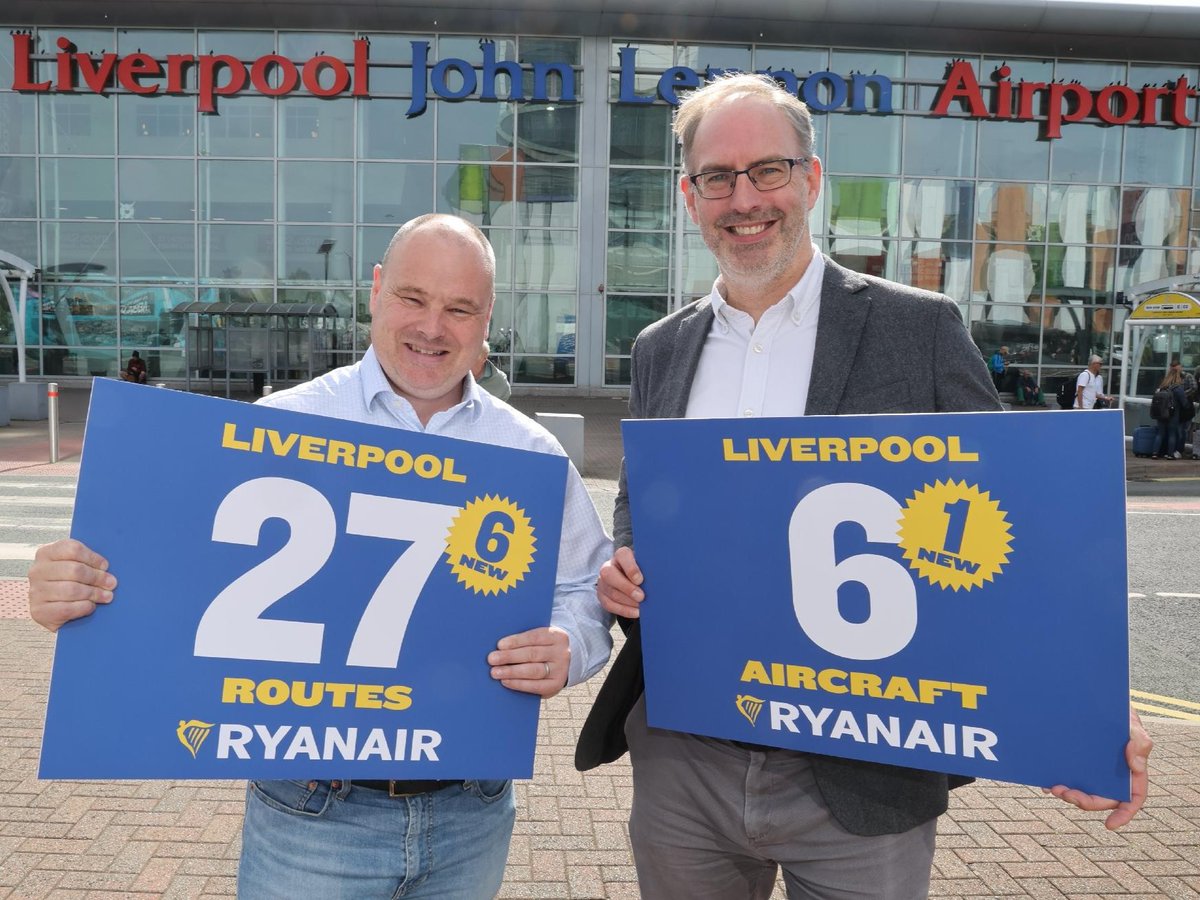 LPL_Airport's tweet photo. September was a record month here at Liverpool John Lennon Airport! Here are the numbers 🔢

👫 567,000 passengers travelling to and from Liverpool
📈 7% up on September 2026
🌍 65 destinations operated
🗺️ Our busiest routes: Dublin, Alicante, Mallorca, Malaga and Belfast
🔁 Our rolling 12-month passenger total is 5.76 million passengers
✈️ Ryanair announcement of a 6th aircraft through winter
🔶 New easyJet routes announced to Murica and Girona
🚌 New X3 express bus to St Helens launches