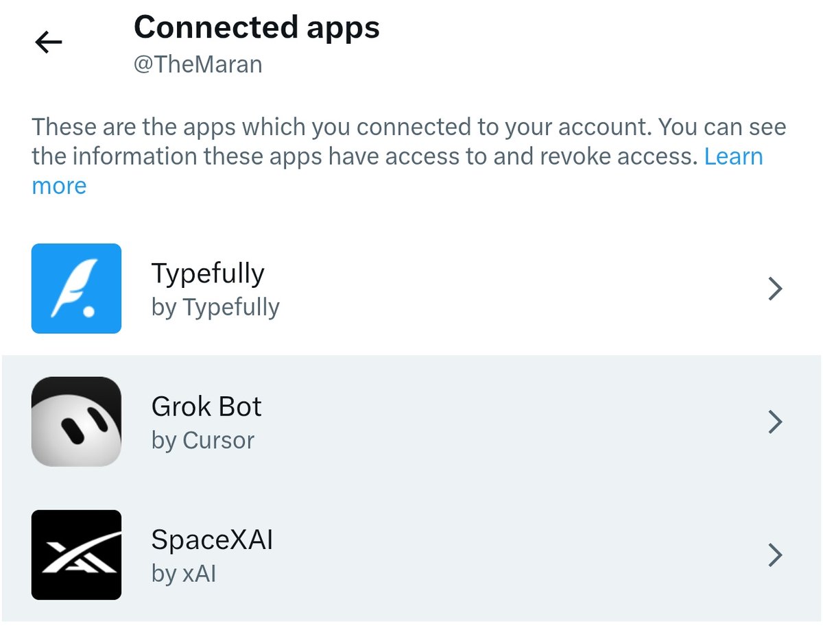 TheMaran's tweet photo. how to save your x account

revenuefamily said a mod took over their socials overnight and swaps are paused

if you logged in with x to farm it that token can still sit on your account until you revoke it

> go to:
https://t.co/LxefqDwZ4C

- tap every app you don't use or don't recognize
- revoke access confirm
- repeat for anything that can post read dms or follow

> revoke the token immediately after that the app cannot post as you read your account or dm from it

> also do this once:
settings > security and account access > apps and sessions > sessions log out anything you don't recognize

- if something posted under your name change your password and turn on 2fa

don't lose your x account at all cost