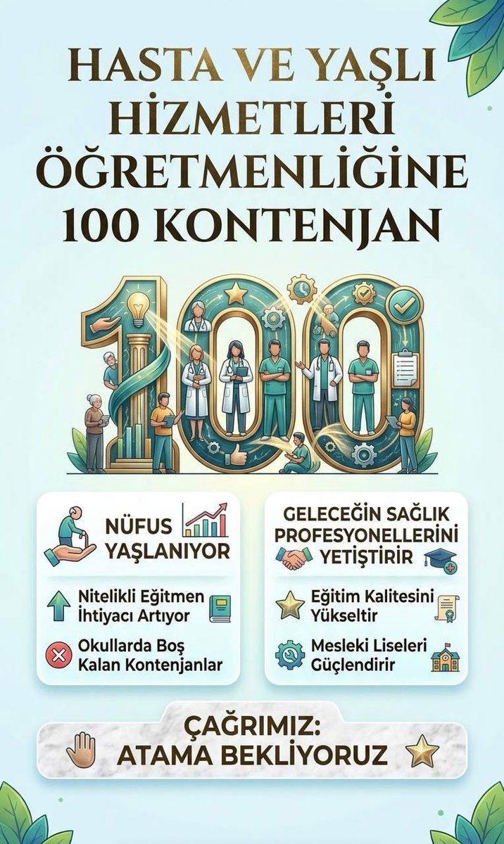 therapyofphysic's tweet photo. @tcmeb Nitelikli yaşlı bakımı, nitelikli eğitimle başlar. Geleceğin sağlık personellerine kaliteli eğitim verebilmek için Hasta ve Yaşlı Hizmetleri Öğretmenlerine adil kontenjan talep ediyoruz. @Yusuf__Tekin @mebpgm @tcmeb @YilmazzGuney https://t.co/v2pEX18YFC