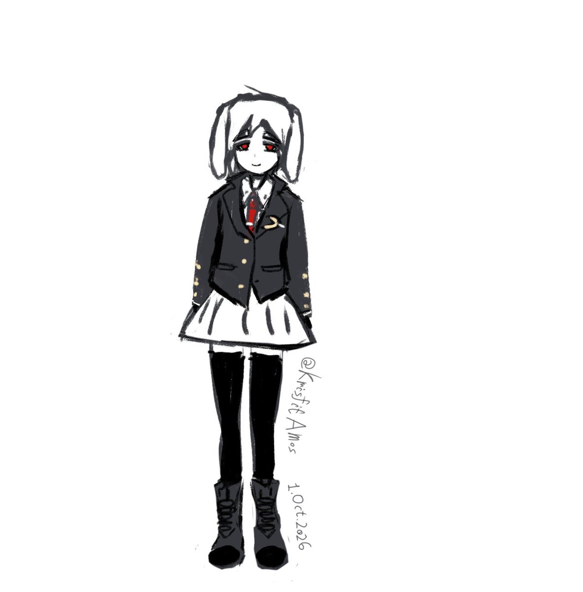 KrisfitAmos's tweet photo. A full body drawing of Reysen.
Just to realize drawing her military boots / her lower half.
#レイセン #Reysen #冷仙 #TouhouProject https://t.co/SPZ6EFWGLr