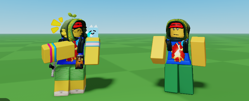 T66B2_'s tweet photo. Quise hacer una version retroslop de mi avatar de roblox.
Me quedo muy bonito la versión, lastima que no tengo robux para comprármela.

quiero queque https://t.co/kyCsdSEgaJ