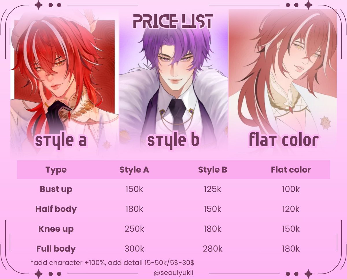 seoulyukii's tweet photo. COMMISSION OPEN
Likes &amp; RTs are greatly appreciated!

Hii hii Yuki here✨
My commission currently open!
If you're interested or have any questions, feel free to dm me directly💖
Please mention after dm, thank you🫶🏻

#commission #commissionopen https://t.co/NG7kQ2eWTP