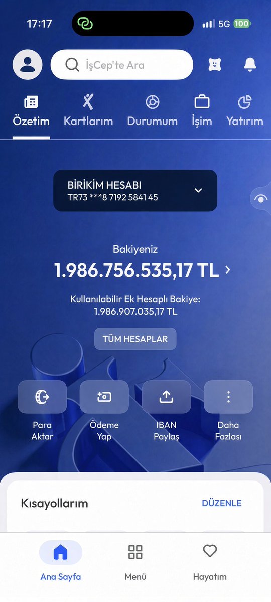 ardabalkandev's tweet photo. Adamın derdine bak! Neymiş, banka uygulaması bunu gösteremezmiş! Buyur, kendi İşCep uygulamamdan ekran görüntüsü. https://t.co/D8CMHQuk7a