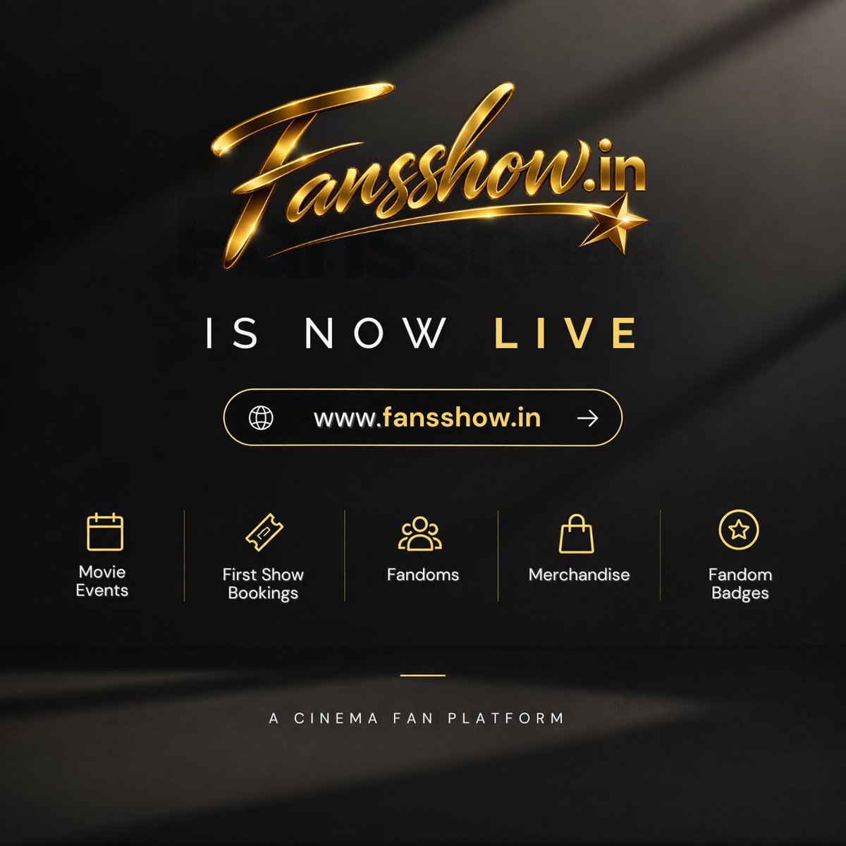 FansshowIN's tweet photo. Fansshow is now LIVE.

A platform built for cinema fans to discover movies, events, first shows, fandoms and merchandise  all in one place.

Explore now: https://t.co/peukK3DWKo

Bengaluru, we’re just getting started.
#Fansshow #Movies #Prabhas https://t.co/zBRkEEAPhA