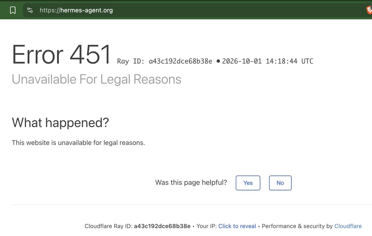 tedmasterweb's tweet photo. @NousResearch Unable to reach https://t.co/hXNYQ0MKn3 from Spain. See screenshot.

Thoughts? FWIW, happens on Movistar and Orange networks. Not sure about others. https://t.co/F1TBCIUvhv