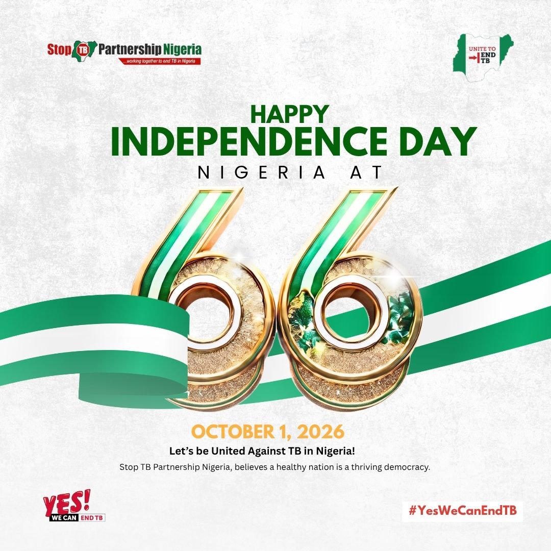 StopTBNigeria's tweet photo. Happy 66th Independence Day, Nigeria! 🇳🇬

A free Nigeria is also a healthy Nigeria. We're still working for a nation free from TB, where everyone can get tested and treated.

Coughing for 2+ weeks? Get tested. It's free.

#NigeriaAt66 #EndTB #TBFreeNigeria https://t.co/PsKxXdjX8K