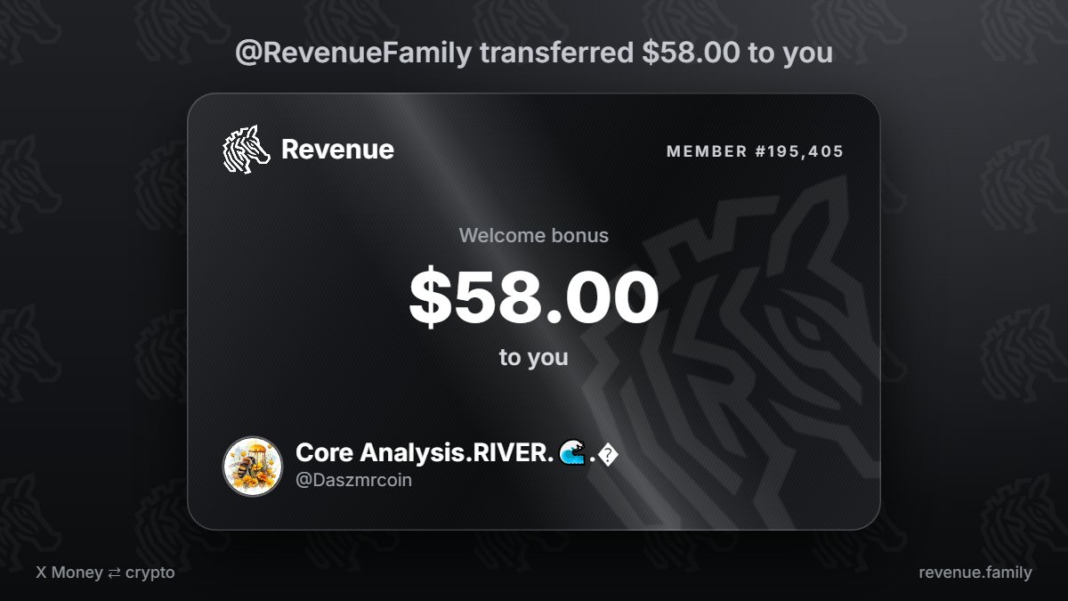 Daszmrcoin's tweet photo. @RevenueFamily $58.00 from @RevenueFamily today https://t.co/K3rHo9cIEY