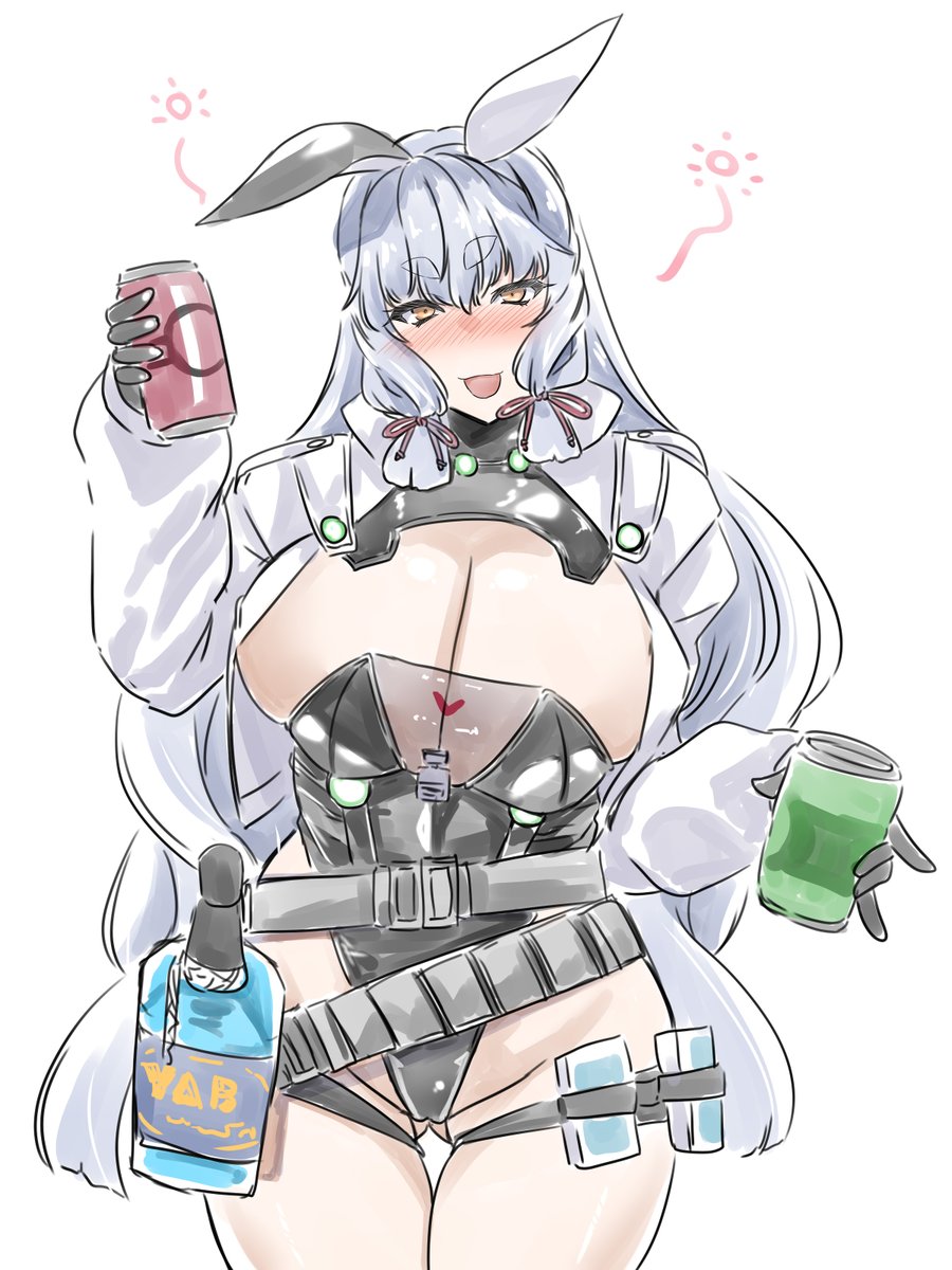 hakkai8's tweet photo. Д◎)　よる叢雲　酒に酔う陽気な叢雲バニーさん置いておきますね。　NIKKE!!!!!!!!!! https://t.co/GPVMFWKzFa