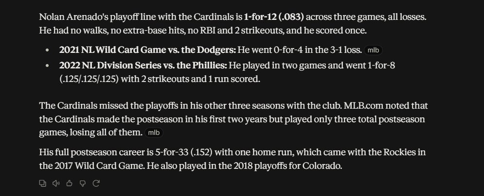 GeraldCritique's tweet photo. @MarmollSZN It reminds me Nolan Arenado playoffs with the Cards. Playoffs have always got the worst of him, which sucked. https://t.co/dxU6BtcQw0