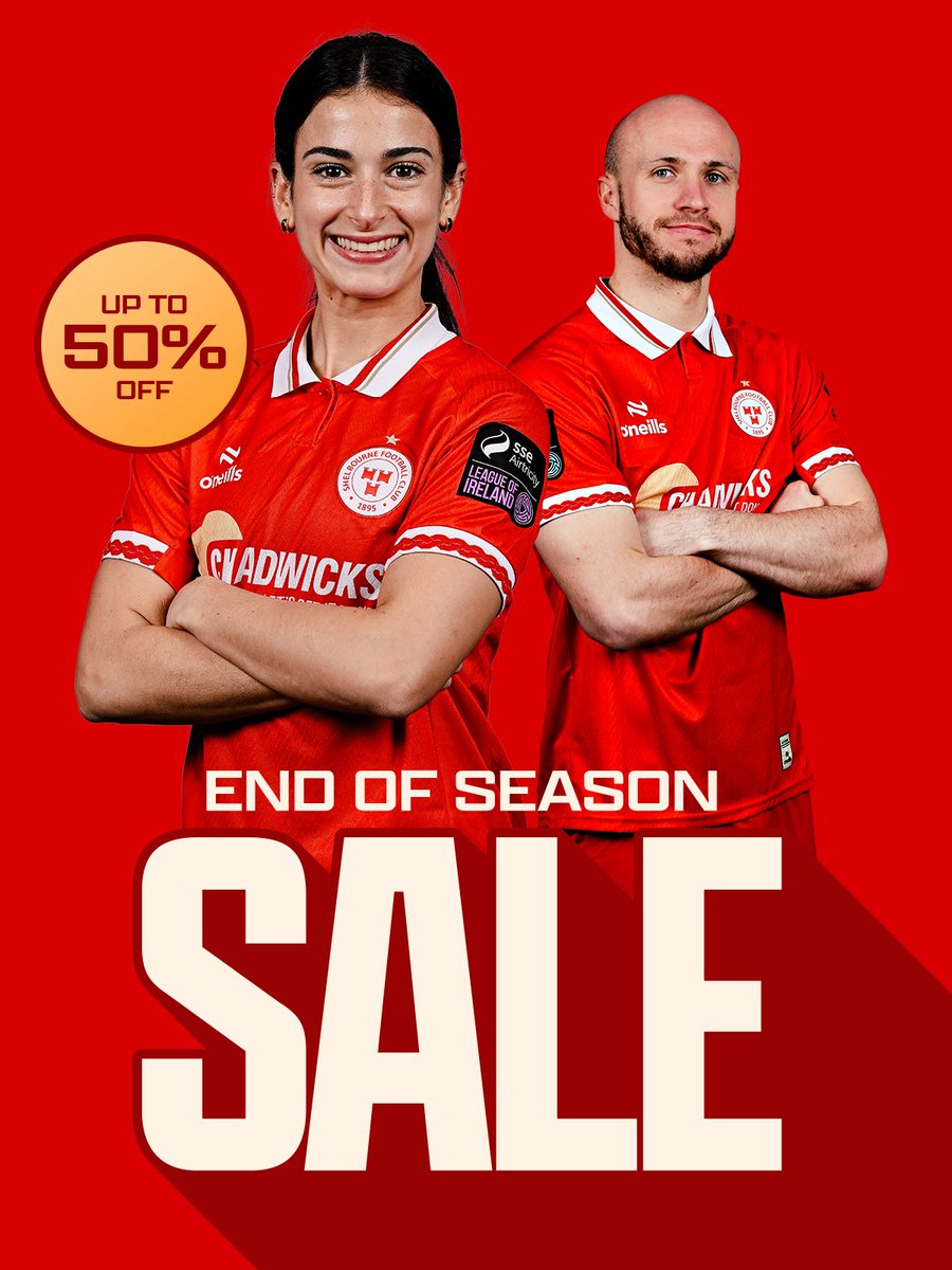shelsfc's tweet photo. 𝗨𝗣 𝗧𝗢 𝟱𝟬% 𝗢𝗙𝗙 𝗦𝗔𝗟𝗘 𝗖𝗢𝗡𝗧𝗜𝗡𝗨𝗘𝗦 🛍️

🔴 2026 Third Jersey
Was €75 → 𝗡𝗢𝗪 €50

🔴 Player Heritage Crew Neck
Was €55 → 𝗡𝗢𝗪 €38

🔴 Player Heritage Lincoln T-Shirt
Was €40 → 𝗡𝗢𝗪 €28

🛍️ SHOP NOW 👇
https://t.co/QuP1bPh7Xp https://t.co/d8yyf7b235