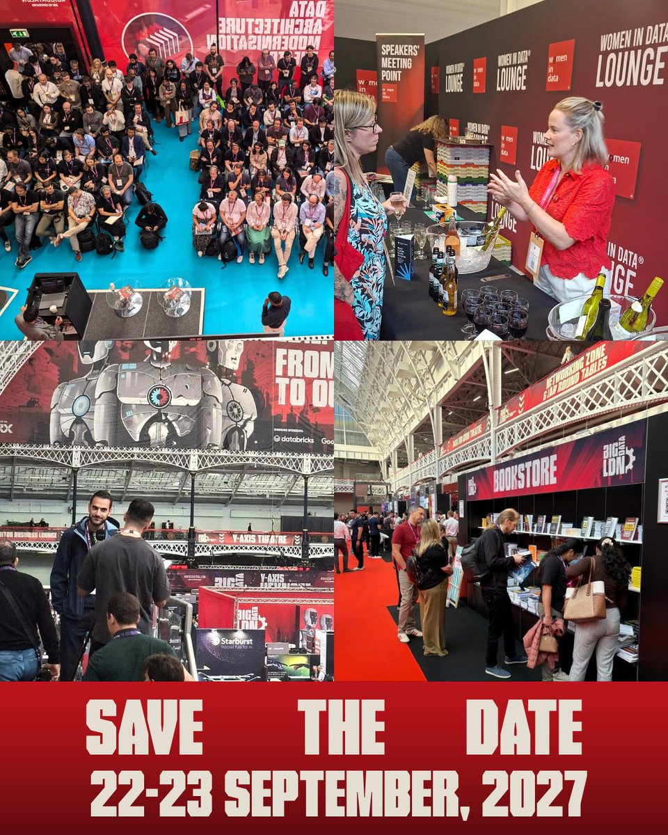 BigData_LDN's tweet photo. Save the Date for #BigDataLDN 2027!

📅 23–24 September 2026 | Olympia, London

Register your interest to be the first to get the latest news: https://t.co/MG9Jtvd3xc

#BigDataLDN #AI #DataGovernance #DataEvents https://t.co/LqUAXRbYVD