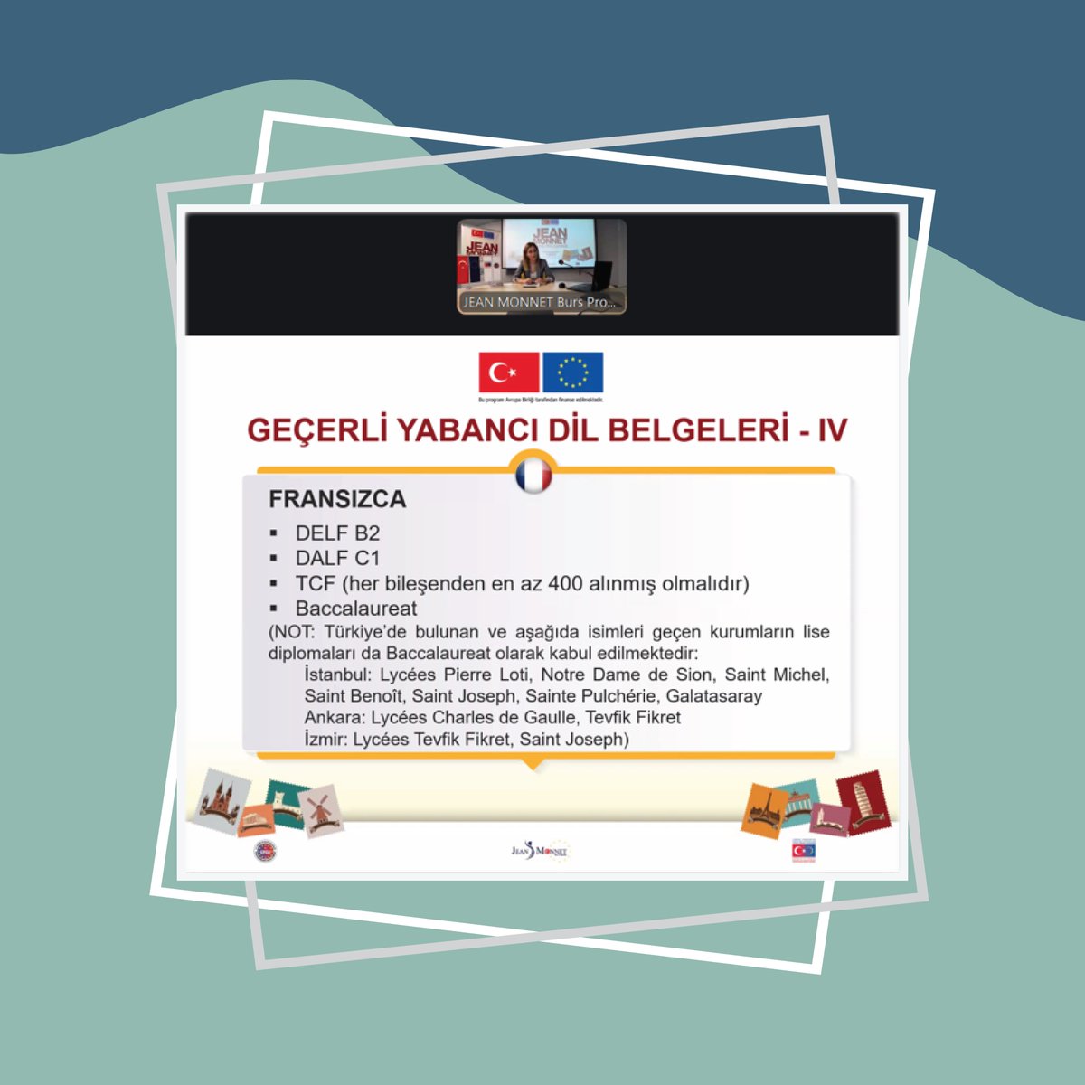 WygTurkiye's tweet photo. WYG Türkiye tarafından yürütülen Jean Monnet Burs Programı kapsamında, 24 Eylül 2026 tarihinde düzenlenen 2027–2028 Akademik Yılı çevrim içi bilgilendirme toplantısı başarılı bir şekilde gerçekleştirildi.
@jeanmonnetbursu https://t.co/DreuA1HkBs