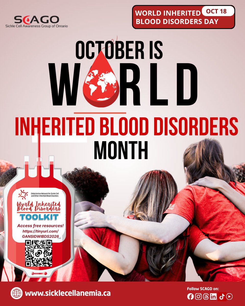 SCAGOSCD's tweet photo. October is World Inherited Blood Disorders Month. 🩸

Raise awareness, amplify community voices, and take action with GANSID’s WIBD Toolkit, featuring campaign resources, advocacy guides, and more!

Explore: https://t.co/2hoaygEHot

#WorldInheritedBloodDisordersMonth #WIBD https://t.co/tmtimwvPpy