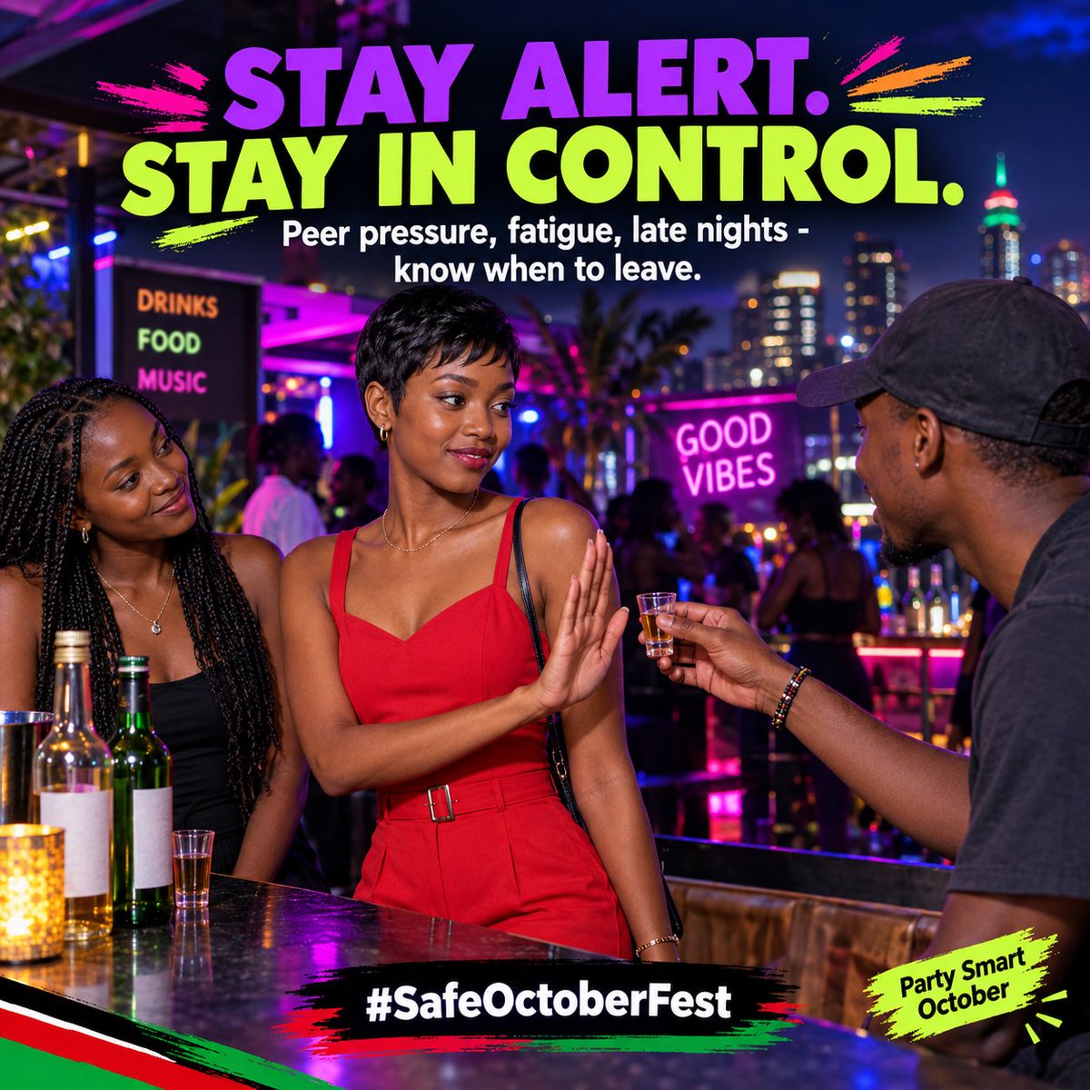 kadamegal's tweet photo. A great night out ends with a safe trip home. Use public transport or ride-shares and leave the keys at home. #SafeOctoberFest Spread the word. https://t.co/5B0U2YmFEJ