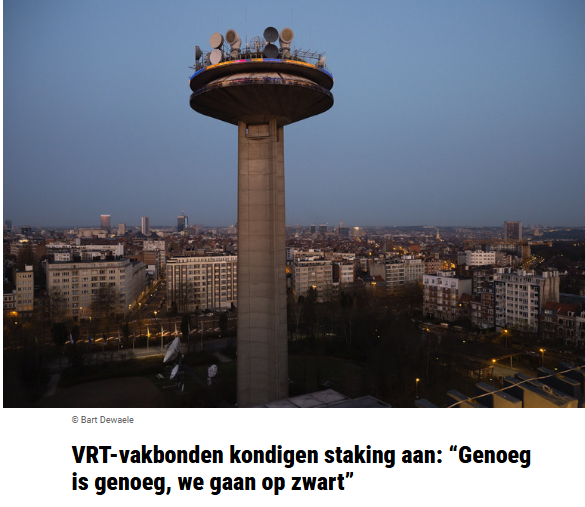 Mauritsvdr's tweet photo. Wat je niet op de openbare omroep te horen gaat krijgen: een stem die de "besparing" van 10 miljoen euro op de VRT afzet tegen de verschillende dotatieverhogingen voor de VRT de voorbije jaren. Voor onder meer pensioenen en factchecking.

De compleet ondoorzichtig financiering, in het bijzonder voor het nieuwe VRT-gebouw, waar de Inspectie van financiën vernietigend over is. 

En de toezeggingen die de VRT binnenhaalde voor meer digitale reclame en het betalend maken van VRT Max, waar het de CEO eigenlijk om te doen was.

Wat je wel gaat horen: de stem van de eigen vakbonden over hoe schandalig het allemaal is. En die bovendien voor de zoveelste keer het scherm gaan kapen zoals in de eerste beste bananenrepubliek. Waar op diezelfde openbare omroep ook weer geen spatje kritiek over te horen zal zijn.