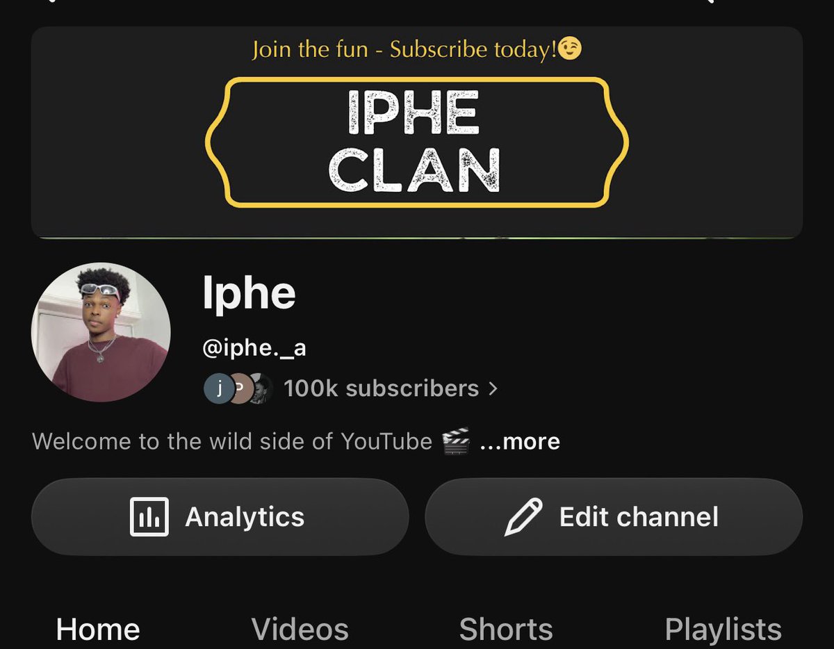 Iphe__a's tweet photo. 100,000 on YouTube. Wow. ❤️
Thank you IpheClan… we’re only getting started 🎬🔥 https://t.co/82PZrnXeMl