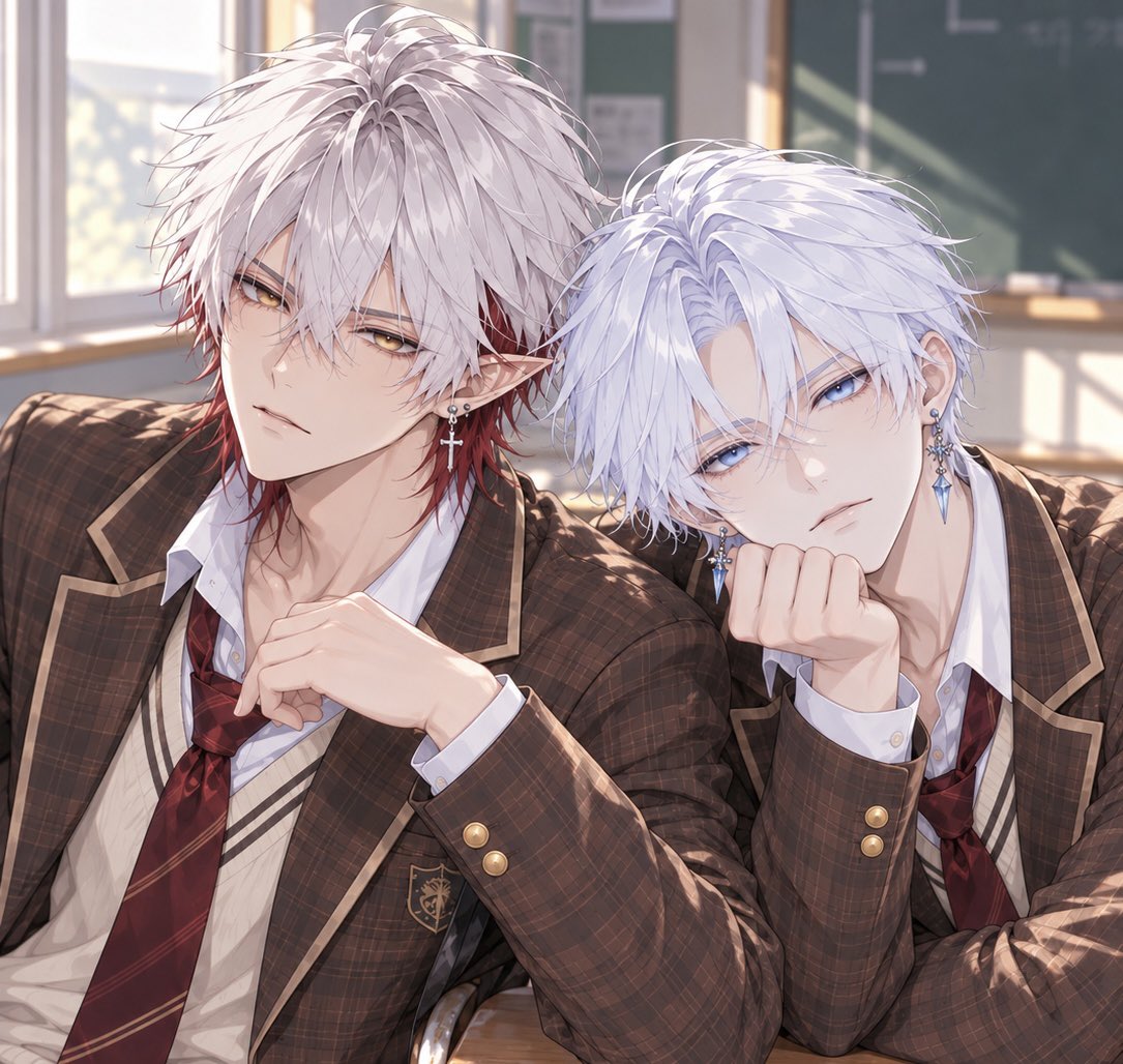 Charkoc2026's tweet photo. もしもラオと異界の学生同士だったら…

#AIイラスト #AIart https://t.co/puMRKVmiaA