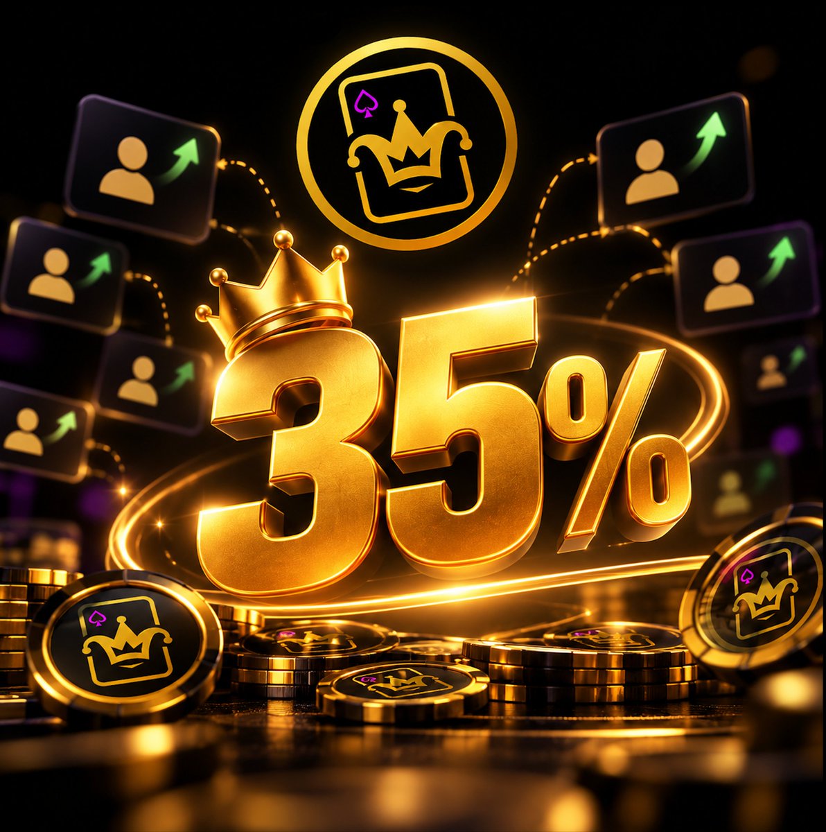 JOKRLabs's tweet photo. 👑 35% LIFETIME REVENUE SHARE — FOR EVERYONE

Other casinos keep real revshare for "partners". JOKR gives it to every player.

💰 35% of what JOKR earns from your friends
♾️ For life, no cap
📅 Paid every Monday

Share your link → earn forever.

 https://t.co/rGsuICWdvs https://t.co/9Dd8DXvVCH