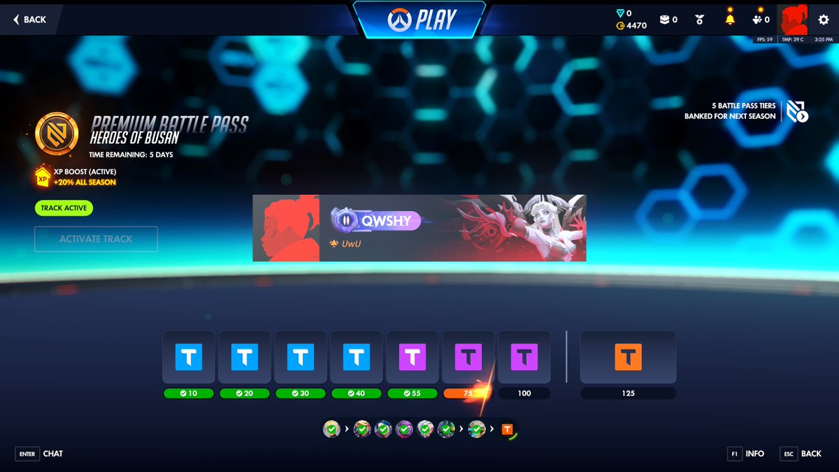 qwshys's tweet photo. I can't be the only person on Overwatch that thinks this is close to impossible to complete like I've milked this season especially and still won't be able to get the last Player Title😭😭 https://t.co/pFlTr9aFog