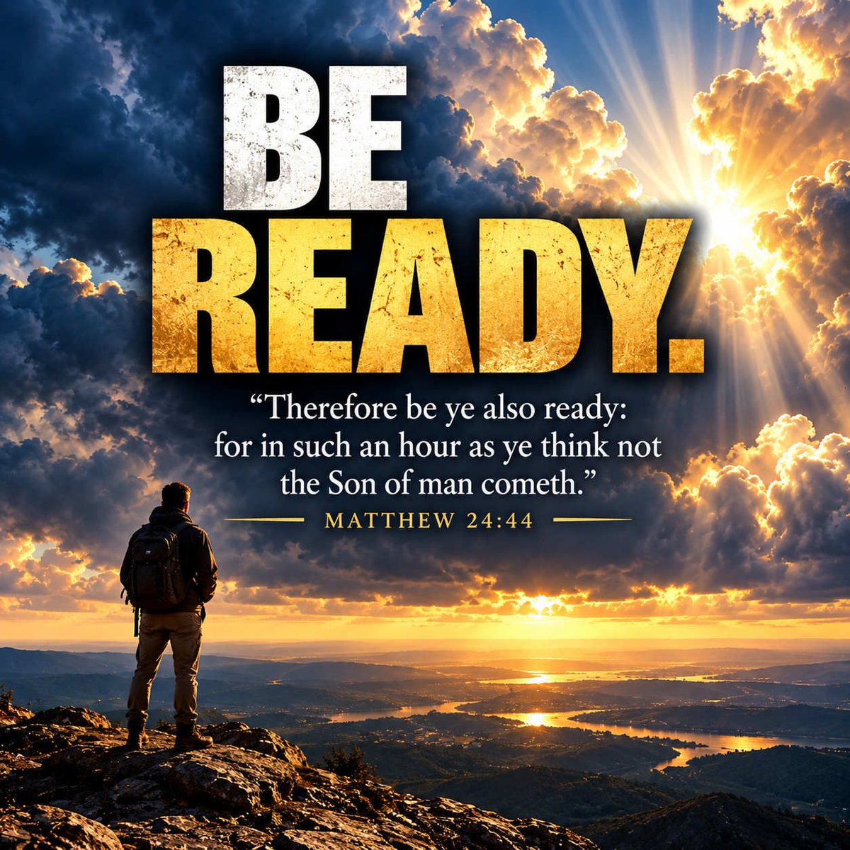 jbmckissack's tweet photo. Jesus never told us to figure out the date.
He told us to be ready.
“Therefore be ye also ready: for in such an hour as ye think not the Son of man cometh.”
— Matthew 24:44
We can disagree about timelines, charts, seals, trumpets, and exactly when the Rapture occurs.
But Christians can agree on this:
Jesus is coming again.
Live today like you believe it.
https://t.co/usQUqr71VI 
#Jesus #JesusReturns #SecondComing #EndTimes #Rapture #BibleProphecy #ChristianFaith